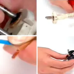Pasos para saber como poner un enchufe en un cable: pelar, cortar y conectar los hilos.