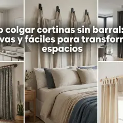Ideas creativas y fáciles de como se llevan las cortinas para dormitorios sin barra, transformando tus espacios con estilo.