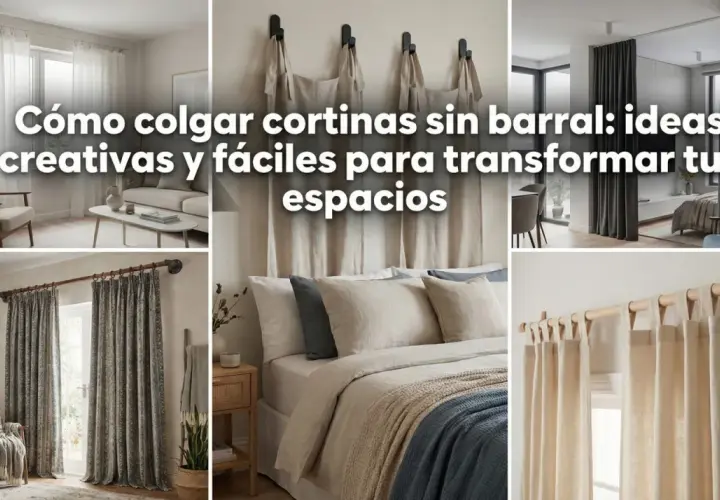 Ideas creativas y fáciles de como se llevan las cortinas para dormitorios sin barra, transformando tus espacios con estilo.