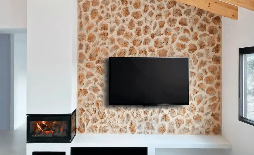 Revestir una pared con piedra y paneles sin errores