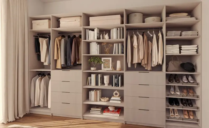 Vestidor abierto - medidas, luz y materiales que sí funcionan