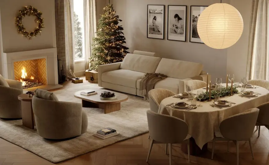 Cómo decorar un salón navideño sin recargarlo