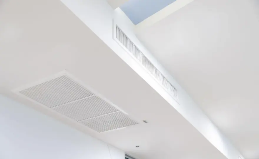 Falso techo para aire acondicionado por conductos sin errores