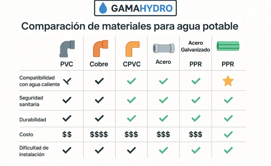 Tipos de tuberías para agua en casa - qué material conviene
