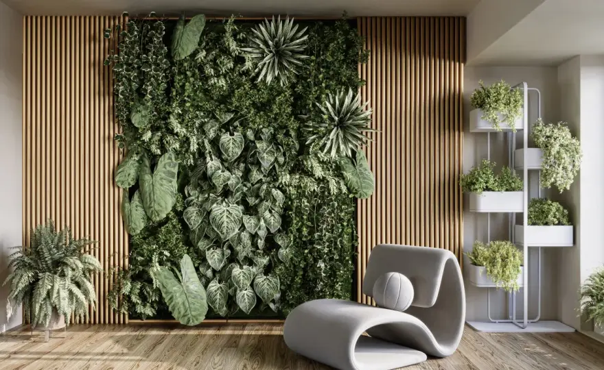 Pared con plantas - ideas y claves para elegir bien