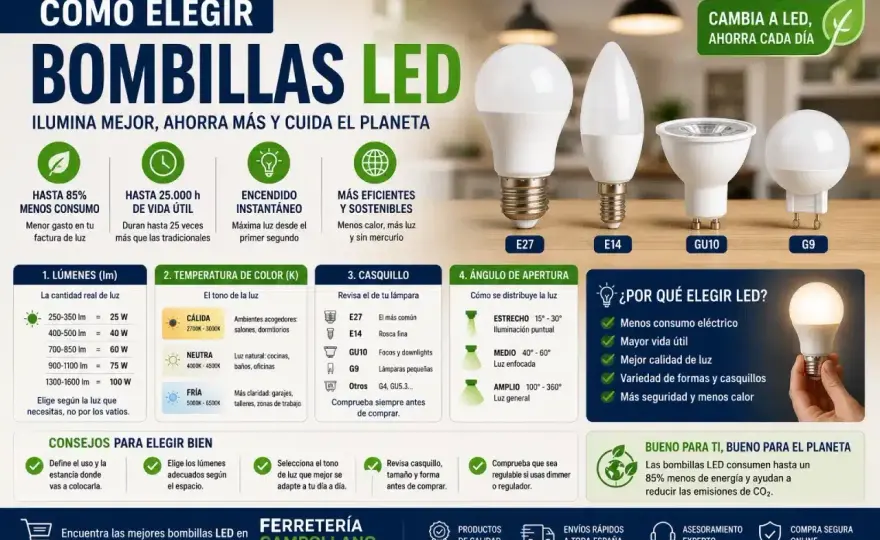 Bombillas LED para casa - guía para elegir bien la luz